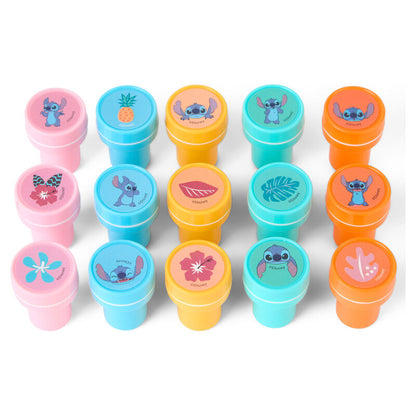 Blíster con 15 sellos Stitch Disney de colores variados - 2