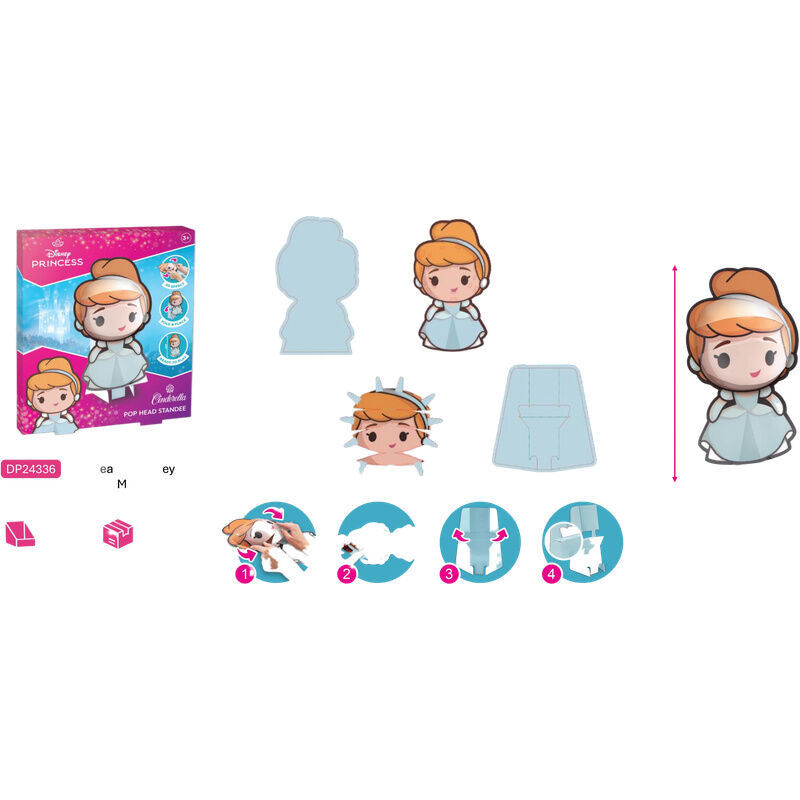 Figura 3D Disney Princesas de 30 cm en envase rosa - 4