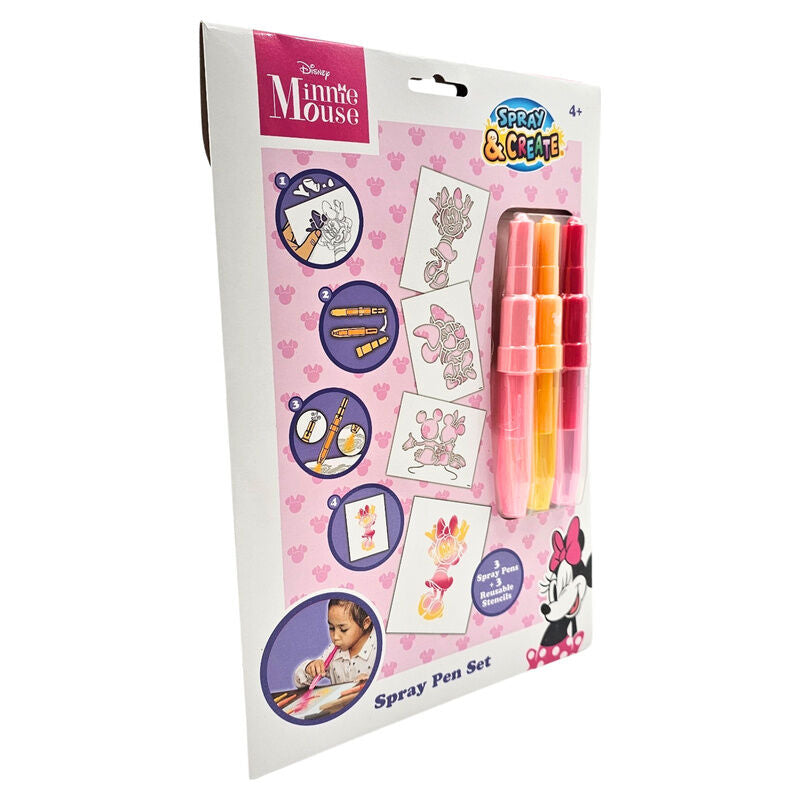 Set de aerógrafo Minnie Disney con tres spray pens y plantillas reutilizables - 2