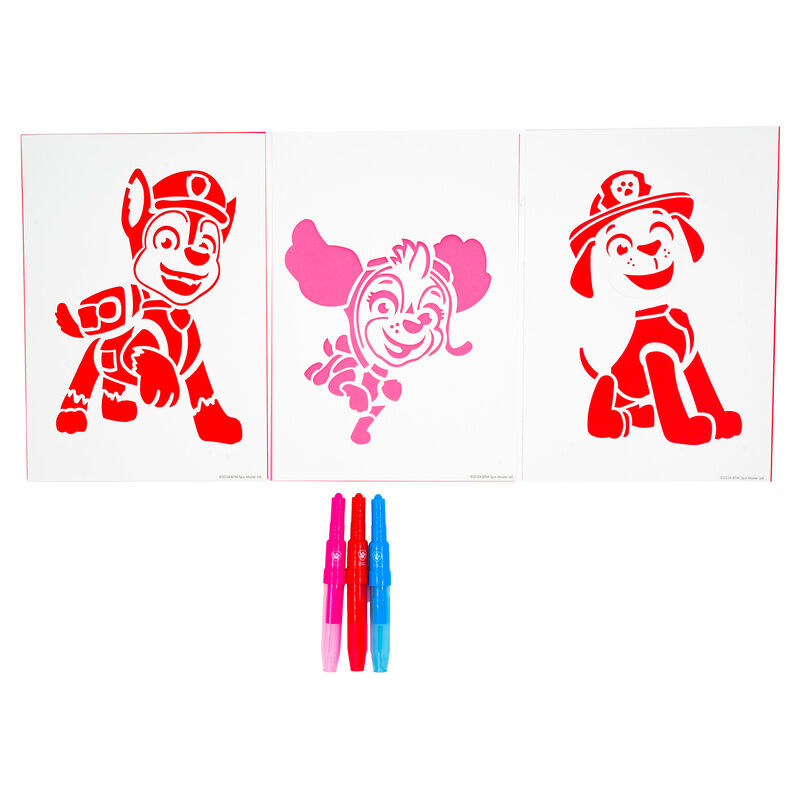 Set de tres aerógrafos spray pen Paw Patrol con plantillas reutilizables - 2