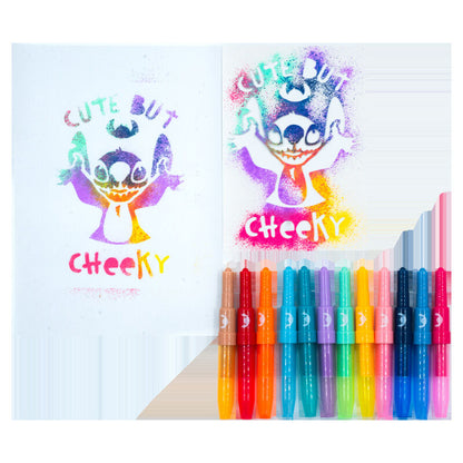 Set de aerógrafo Stitch Disney con rotuladores spray y plantillas - 3