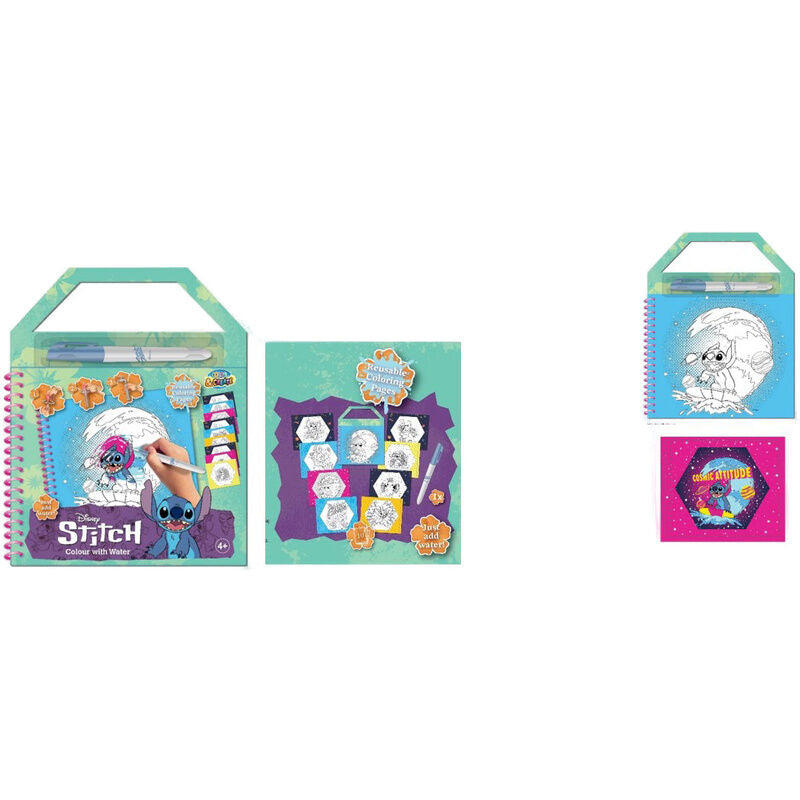 Libro mágico Pinta con Agua de Stitch Disney con rotulador - 2