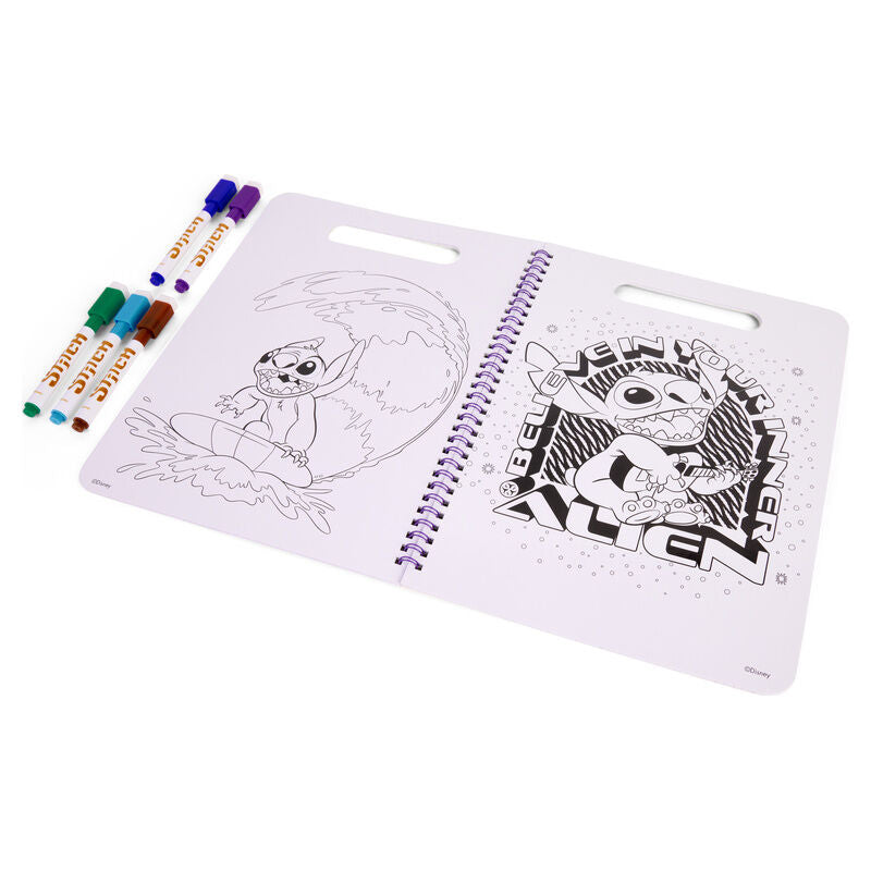 Libro mágico para pintar con agua de Stitch Disney con hojas de actividades borrables - 2