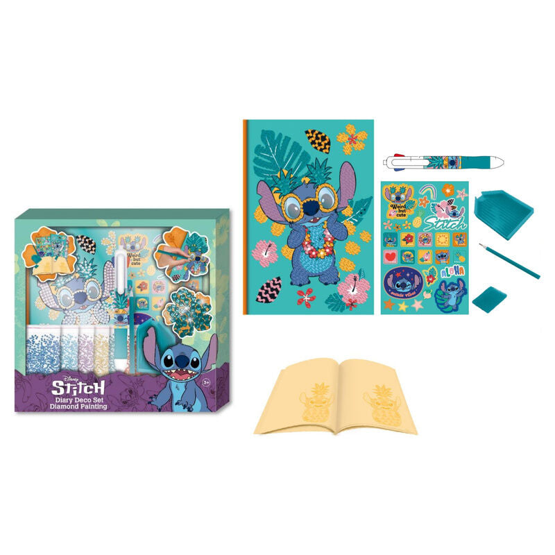 Set de diario Stitch Disney con pegatinas y accesorios