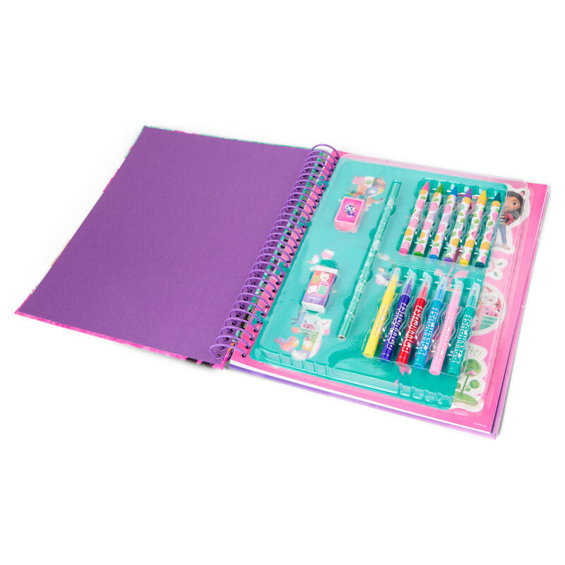 Libro de dibujo y actividades de La Casa de Muñecas de Gabby con espiral - 2