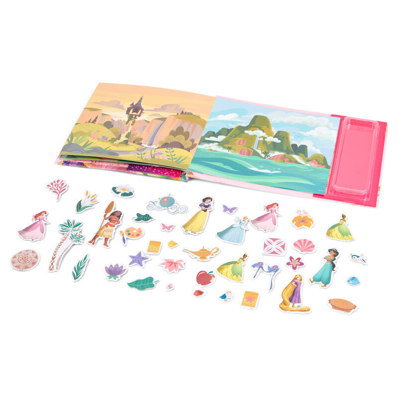 Libro magnético de actividades Princesas Disney con pegatinas magnéticas - 2