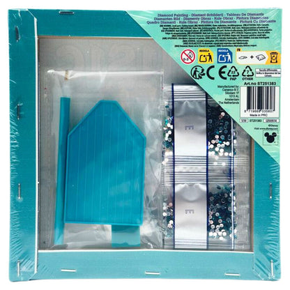 Pinta con diamantes de Stitch Disney con diseño floral multicolor - 3