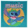 Pinta con diamantes de Stitch Disney con diseño floral multicolor