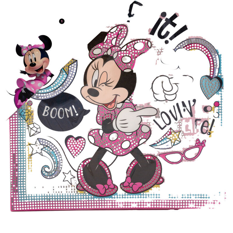 Pinta con diamantes de Minnie Disney con diseño rosa - 3