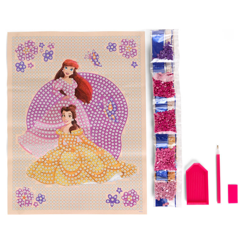 Set de pintura con diamantes XL Disney Princesas de 50 x 40 cm - 3