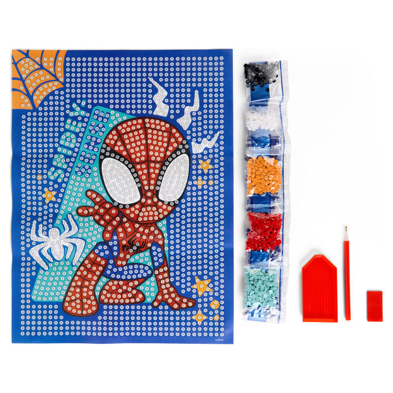 Pinta con diamantes de Spider-Man Marvel con diseño colorido - 3