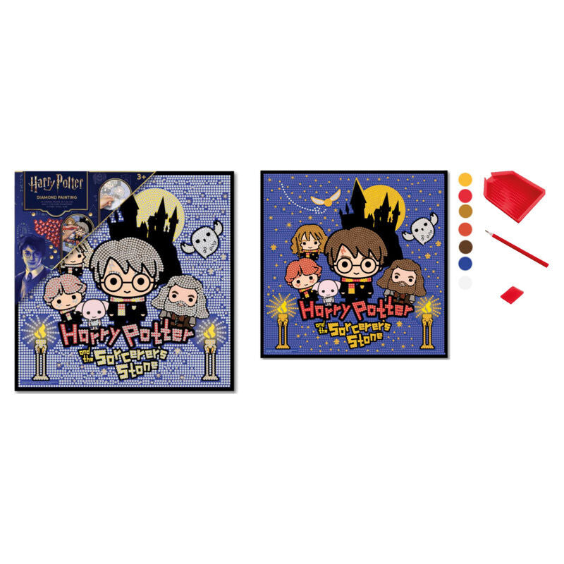 Pinta con diamantes Harry Potter con ilustración de personajes y castillo - 2