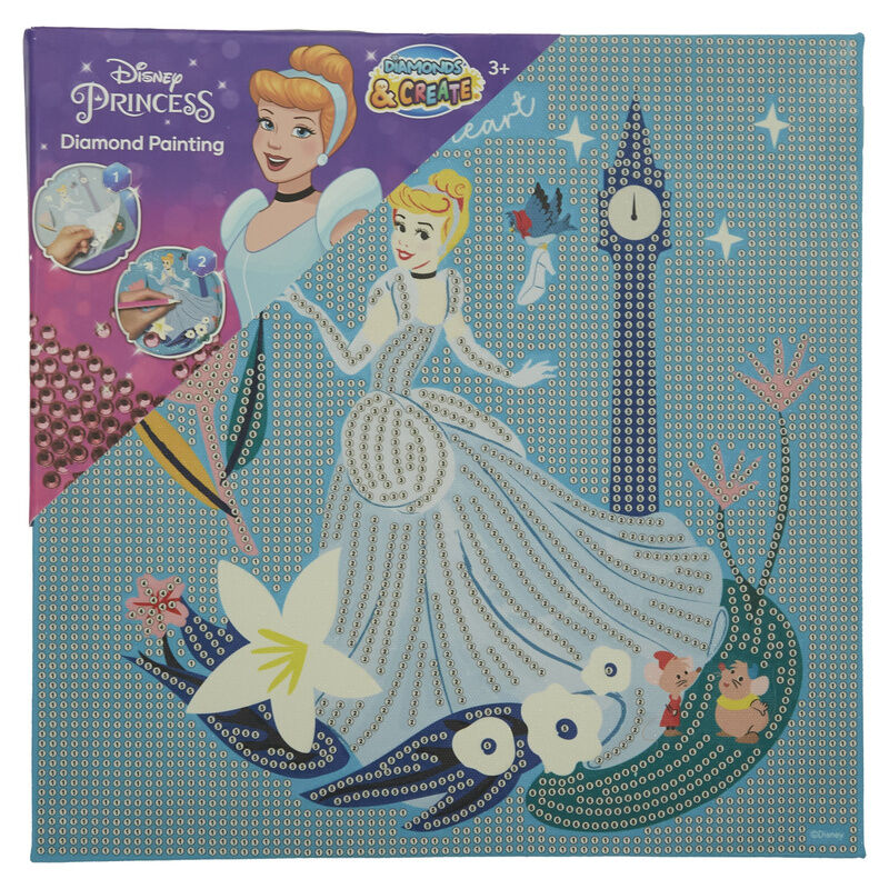 Pinta con diamantes Disney La Cenicienta con Cenicienta y su carruaje