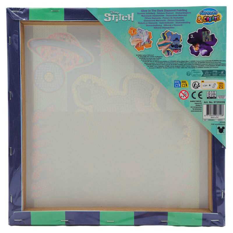 Pinta con diamantes Stitch Disney con diseño espacial Glow in the Dark - 3