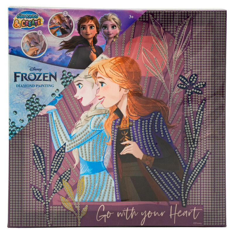 Pinta con diamantes Frozen Disney con Anna y Elsa