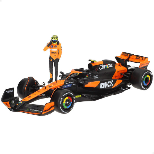 Coche McLaren MCL38 F1 BURAGO a escala 1:24 con figura de piloto