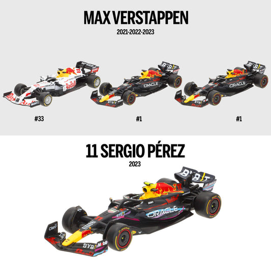 Blíster con cuatro coches F1 Red Bull BURAGO a escala 1:43 - 2