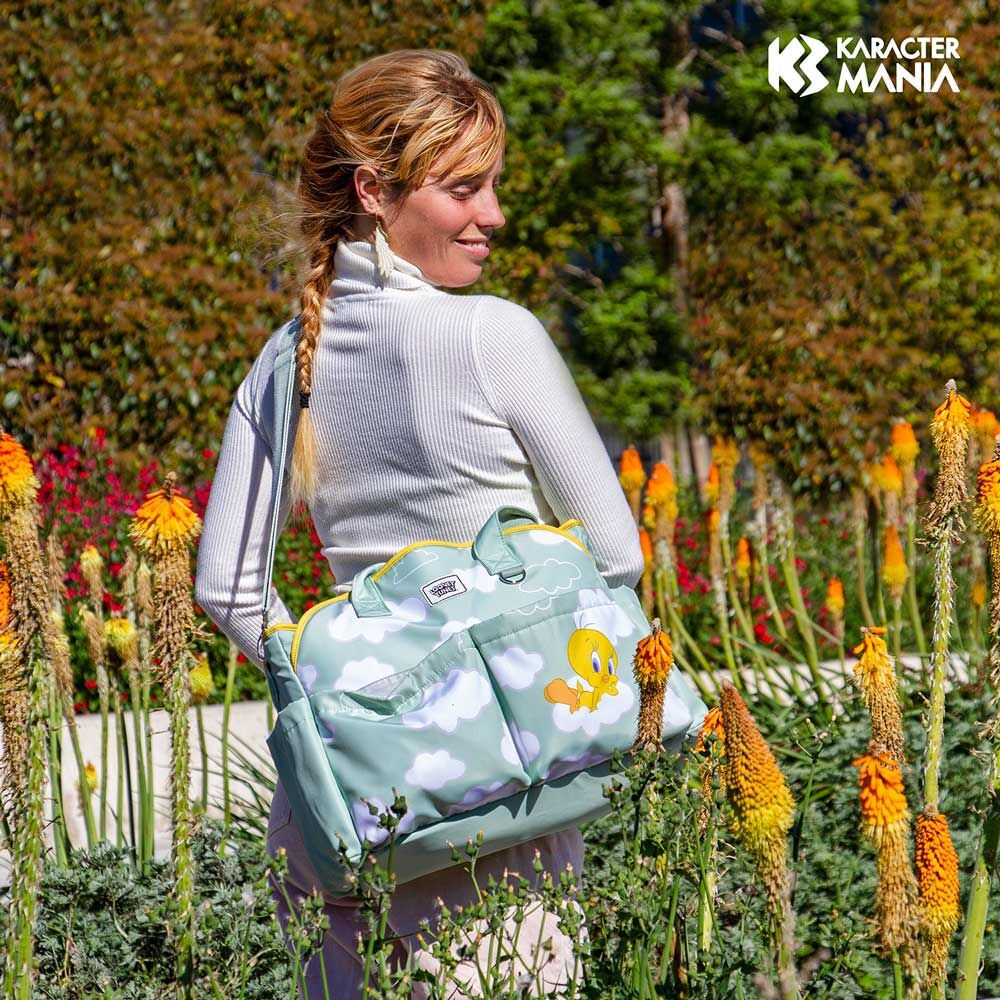 Bolso de maternidad verde Clouds con Piolín Tweety - 4