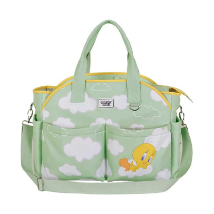 Bolso de maternidad verde Clouds con Piolín Tweety