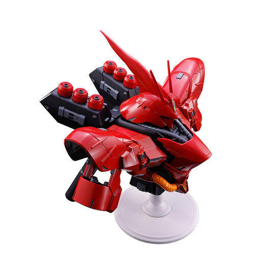 Figura Ichibansho de Sazabi Gundam en color rojo sobre base circular - 3