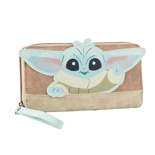 Cartera de Grogu de The Mandalorian con cierre de cremallera