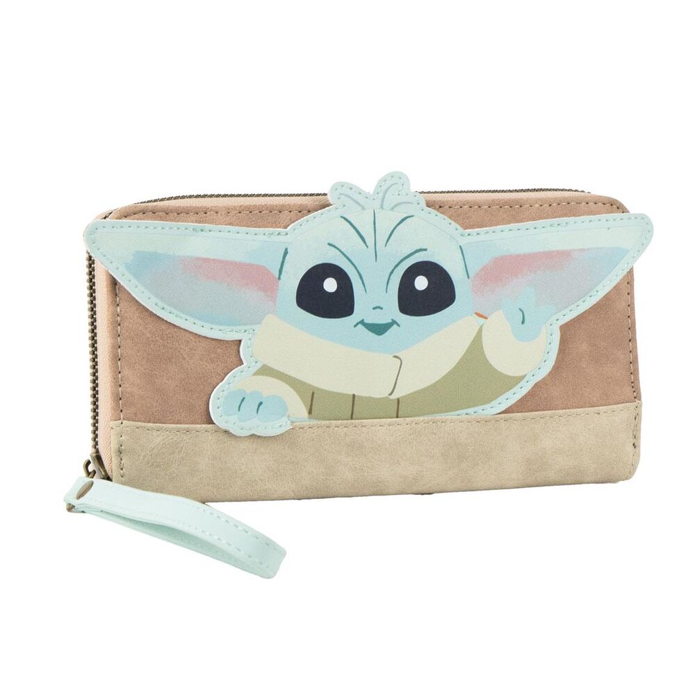 Cartera de Grogu de The Mandalorian con cierre de cremallera