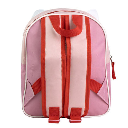 Mochila 3D rosa de Hello Kitty con lazo rojo - 2
