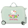 Maleta trolley rígida Hello Kitty floral de 50 cm en verde menta