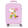 Maleta trolley rosa Hello Kitty de 55 cm con cuatro ruedas dobles