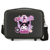 Neceser rígido negro de Kuromi Hello Kitty con correa