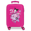 Maleta trolley ABS fucsia de Kuromi Hello Kitty con cuatro ruedas dobles
