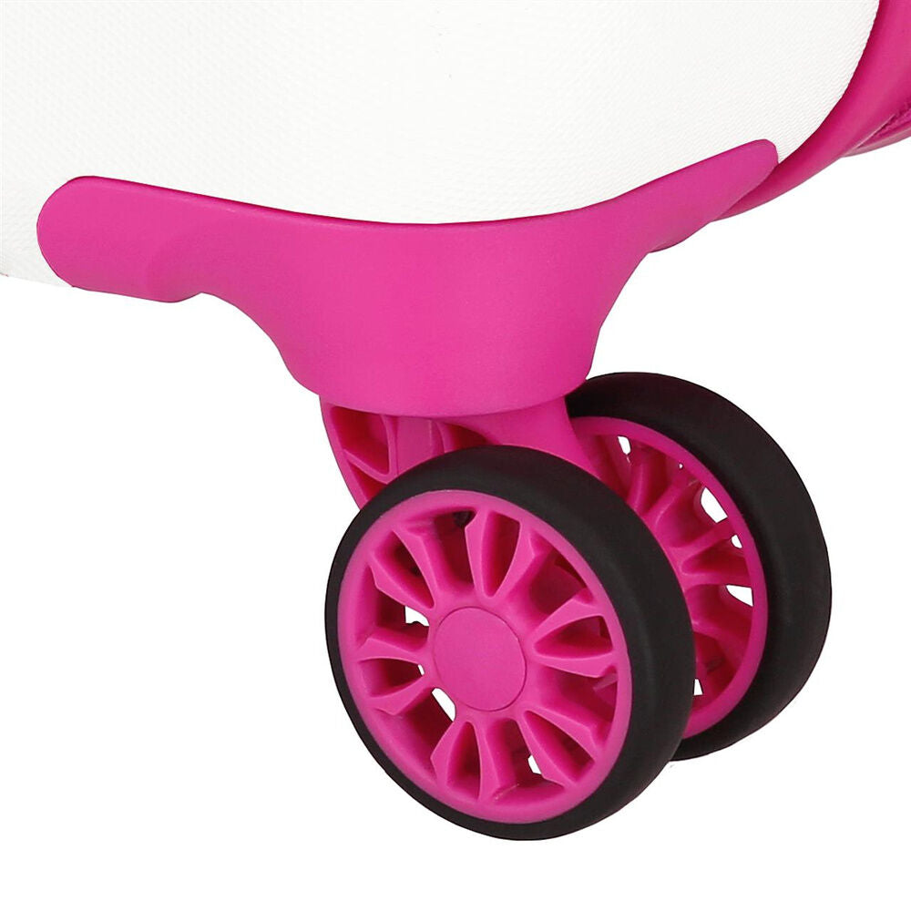 Maleta trolley ABS Kuromi Candies blanca y rosa de 50 cm - 2