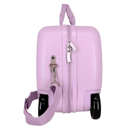 Maleta trolley rígida lila de Hello Kitty con flores y arcoíris - 2
