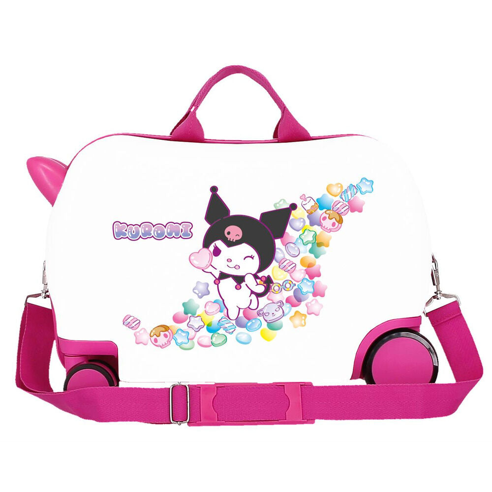 Maleta trolley rígida Kuromi Hello Kitty Candies en blanco y rosa - 3