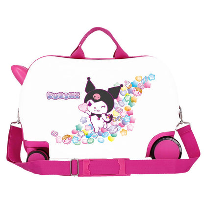 Maleta trolley rígida Kuromi Hello Kitty Candies en blanco y rosa - 3