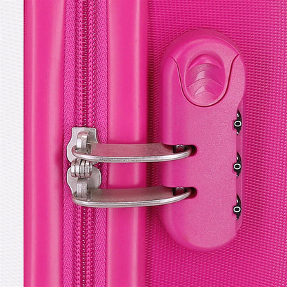 Maleta trolley rígida blanca y rosa de Kuromi Hello Kitty con cuatro ruedas - 5