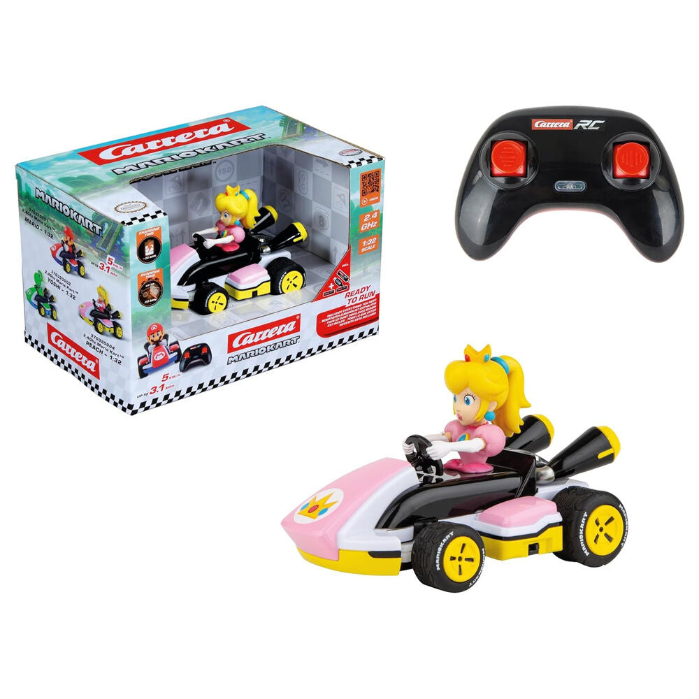 Coche RC de Peach de Mario Kart Carrera con mando