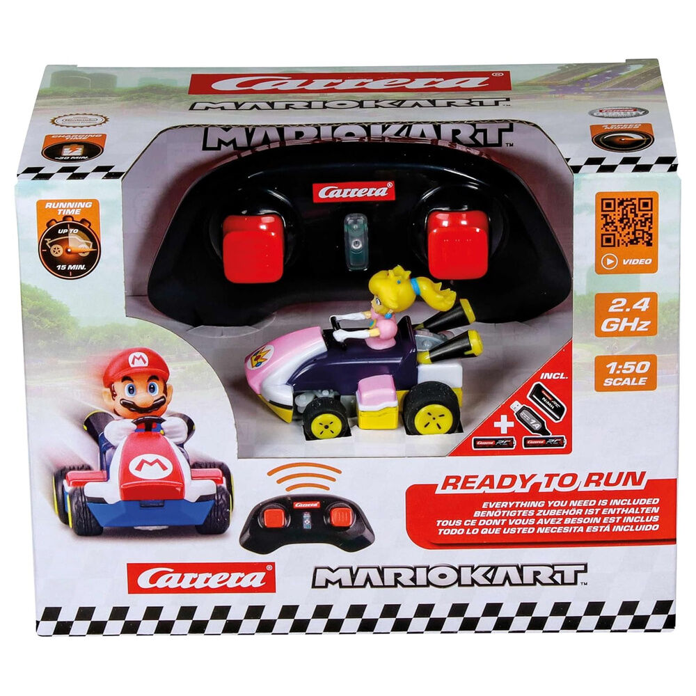 Coche radiocontrol de Peach de Mario Kart Carrera