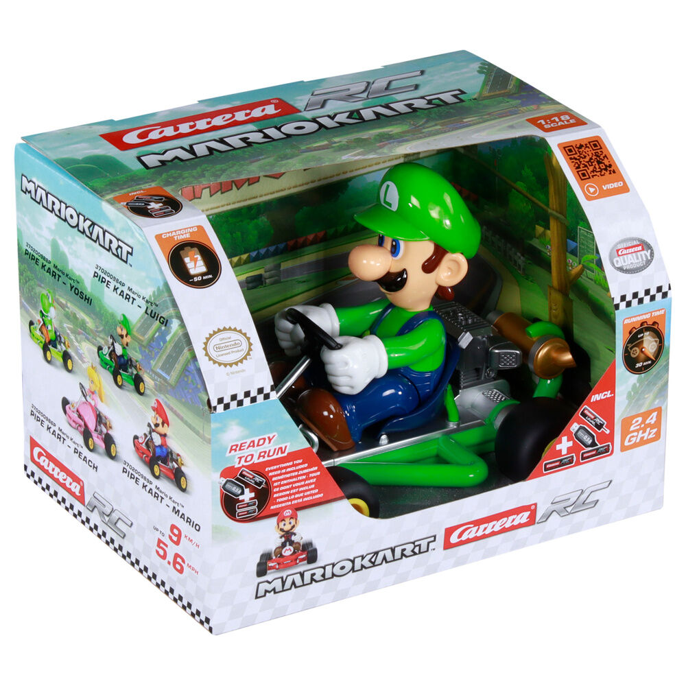 Coche radio control CARRERA RC de Luigi en su kart verde de Mario Kart - 2