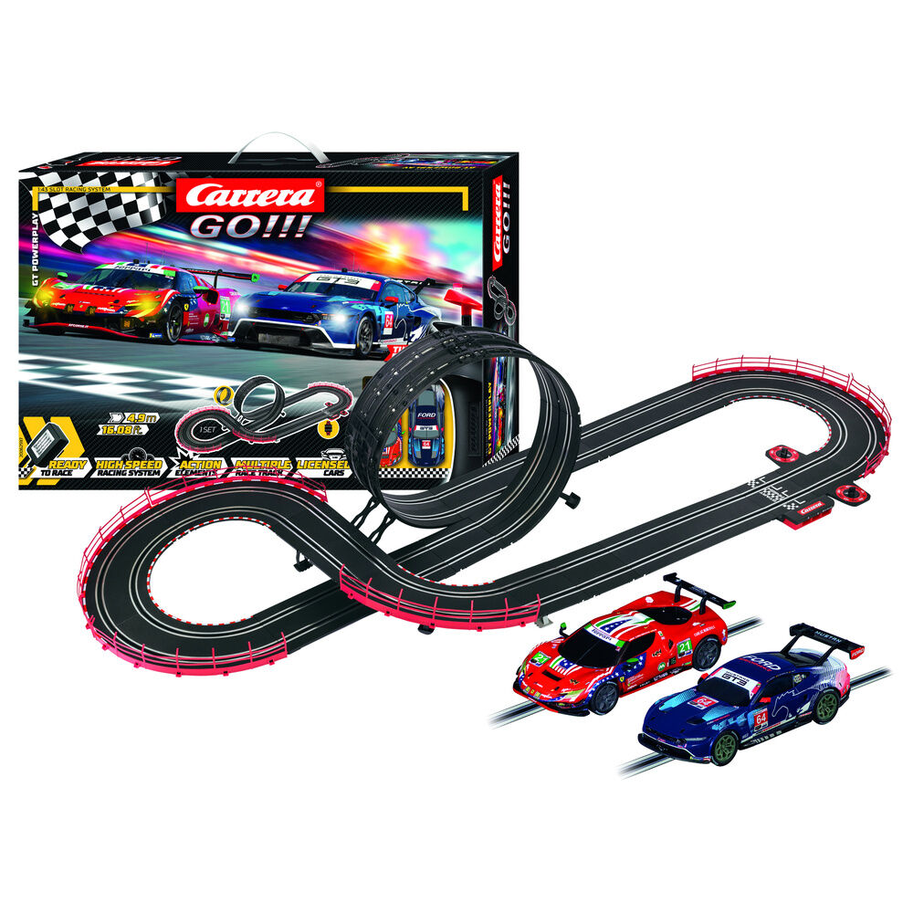 Circuito Carrera GO!!! GT Powerplay con Ford Mustang GT3 y Ferrari 296 GT3 - 2