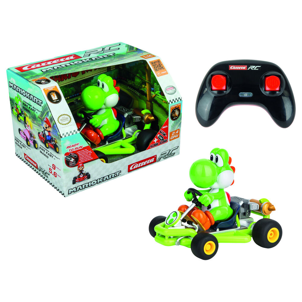 Coche RC de Yoshi de Mario Kart Carrera a escala 1:18 - 2
