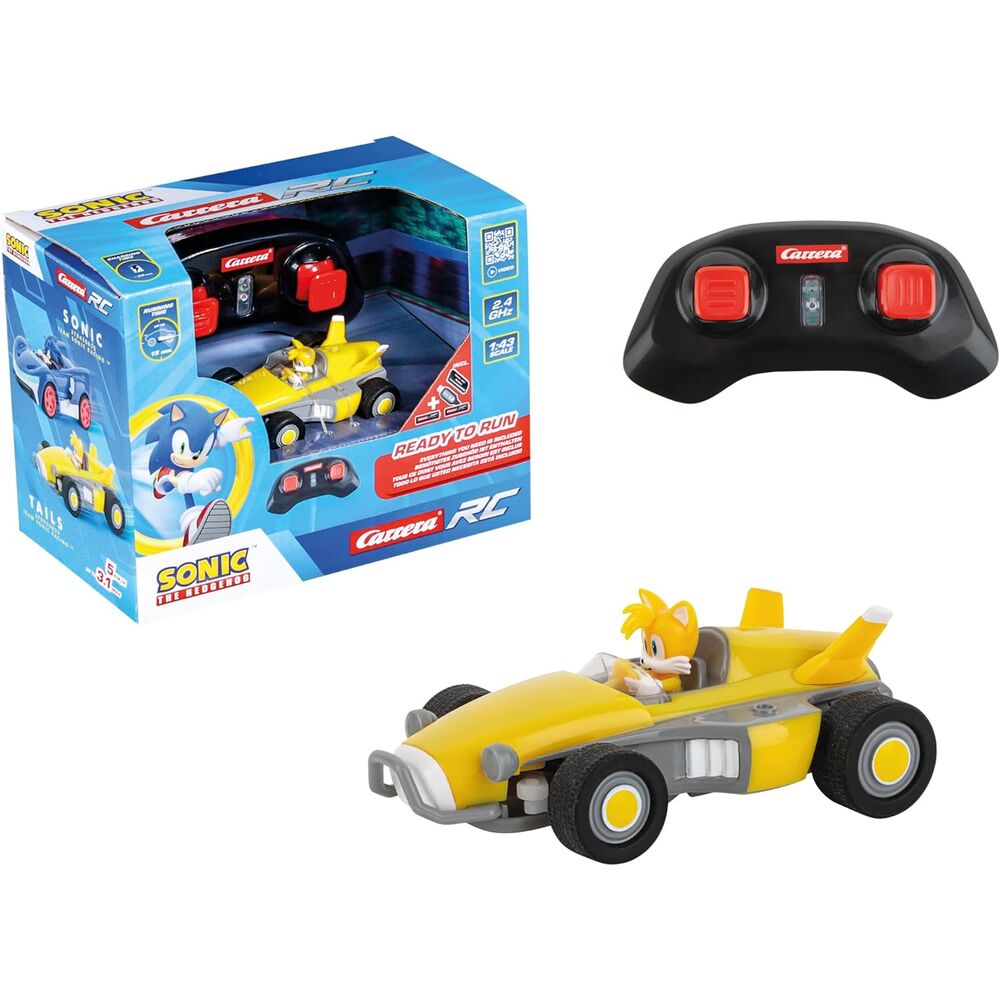 Coche teledirigido Carrera RC Tails amarillo con mando