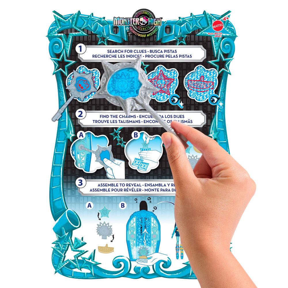 Muñeca Frankie Monster High con armario turquesa y accesorios - 4