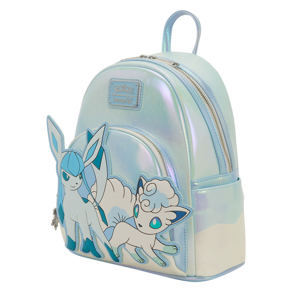 Mochila Pokémon Loungefly iridiscente con Glaceon y Vulpix de Alola - 2