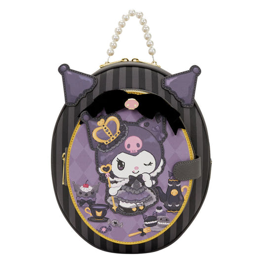 Mochila Loungefly de Kuromi Hello Kitty en negro y morado