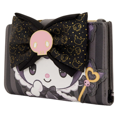 Cartera Loungefly de Kuromi 20th Anniversary con lazo negro y detalles dorados - 4
