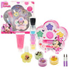 Set de maquillaje infantil Minnie Disney con sombras, labios, esmalte y pinceles