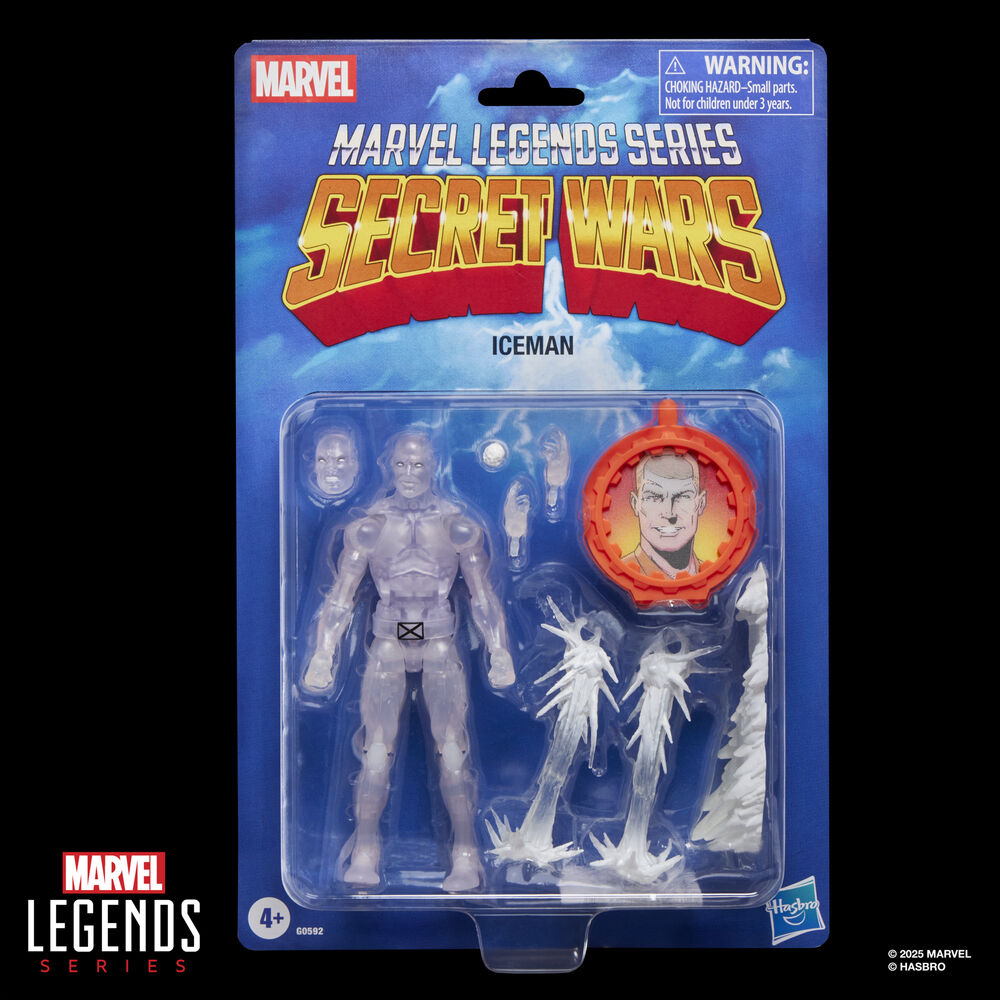 Figura articulada de Iceman Marvel Legends Secret Wars con accesorios de hielo - 6
