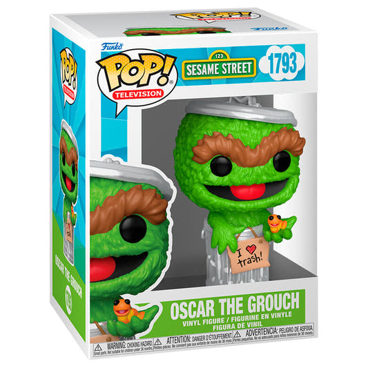Figura Funko POP! de Oscar the Grouch sobre un cubo de basura - 2