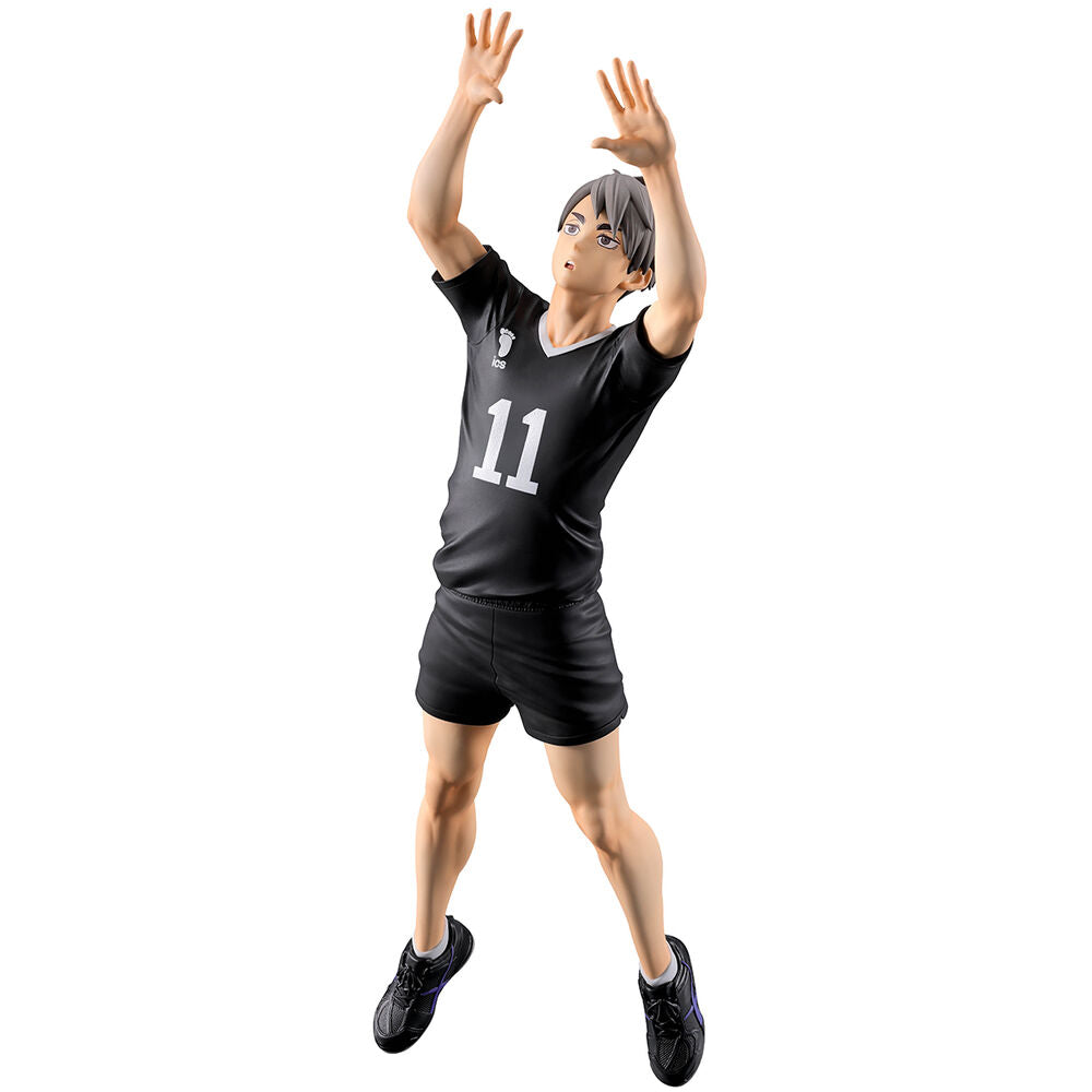 Figura de Osamu Miya de Haikyu!! con uniforme negro y brazos alzados - 3